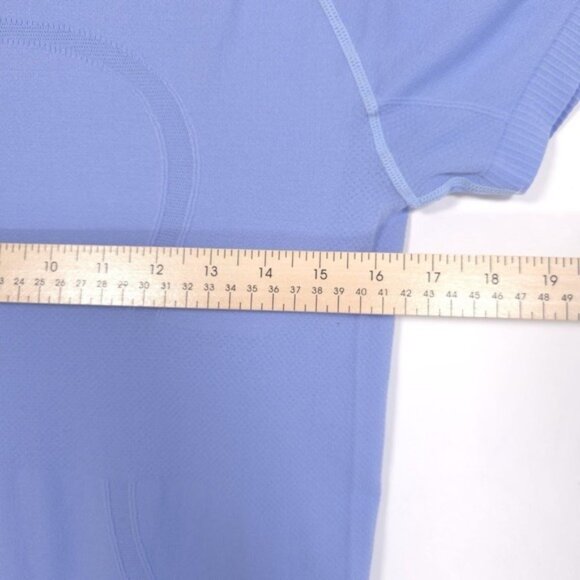 Lululemon T-Shirt 6 Blue Swiftly Tech Short Sleeve Crew Neck Stretch Top Women's - Picture 4 of 7